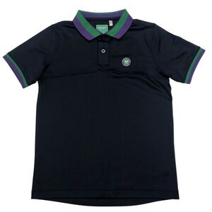 Wimbledon | Performance Polo Short Sleeve Navy Blue Shirt Size 8 Tennis